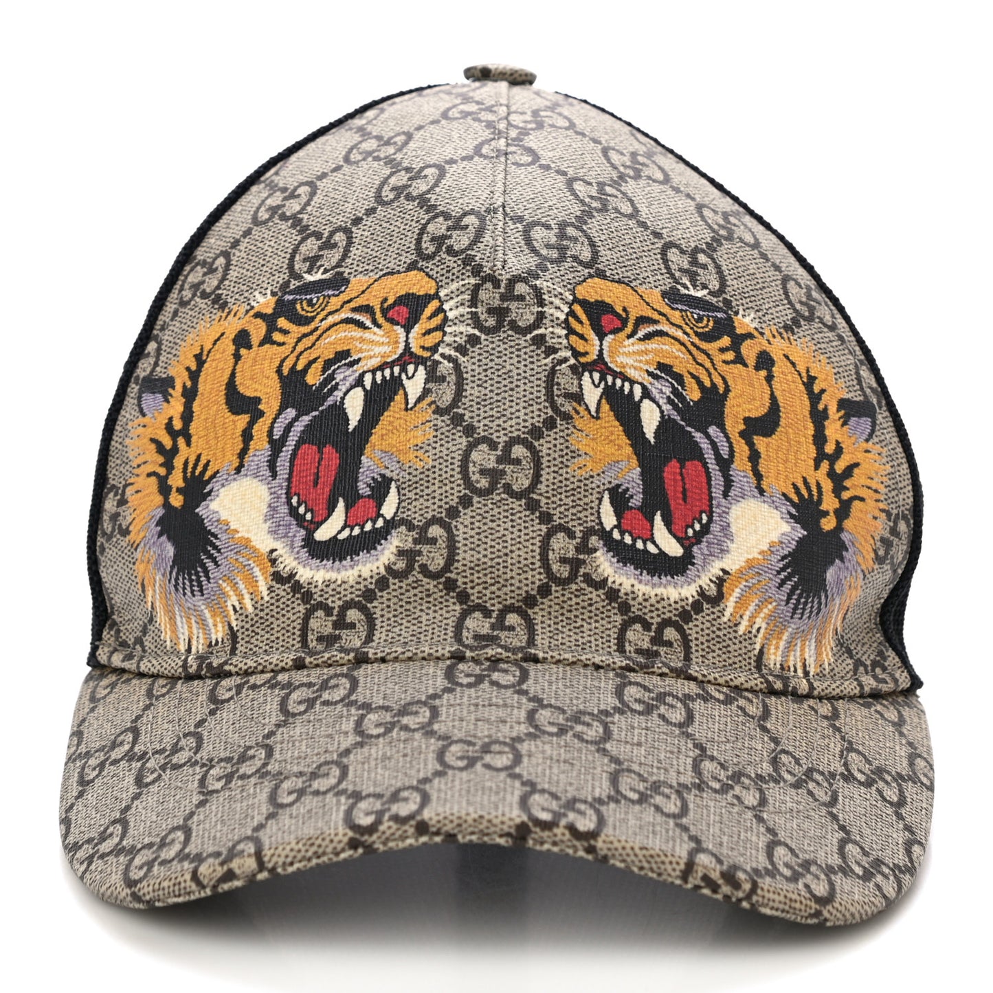 GG Supreme Monogram Tiger Print Baseball Hat 59 Beige