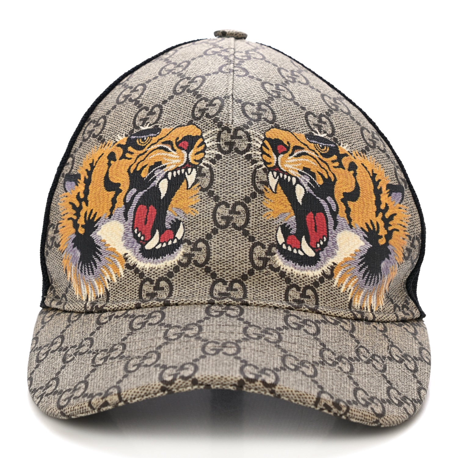 Gucci GG Supreme Monogram Tiger Print Baseball Hat 59 Beige 3 of 7