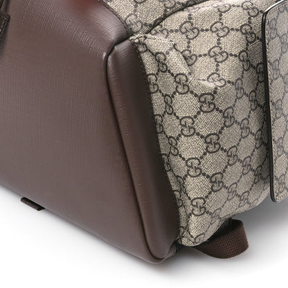 Gucci GG Supreme Monogram Medium Ophidia Double Buckle Backpack Beige Ebony Neon Orange 9 of 9