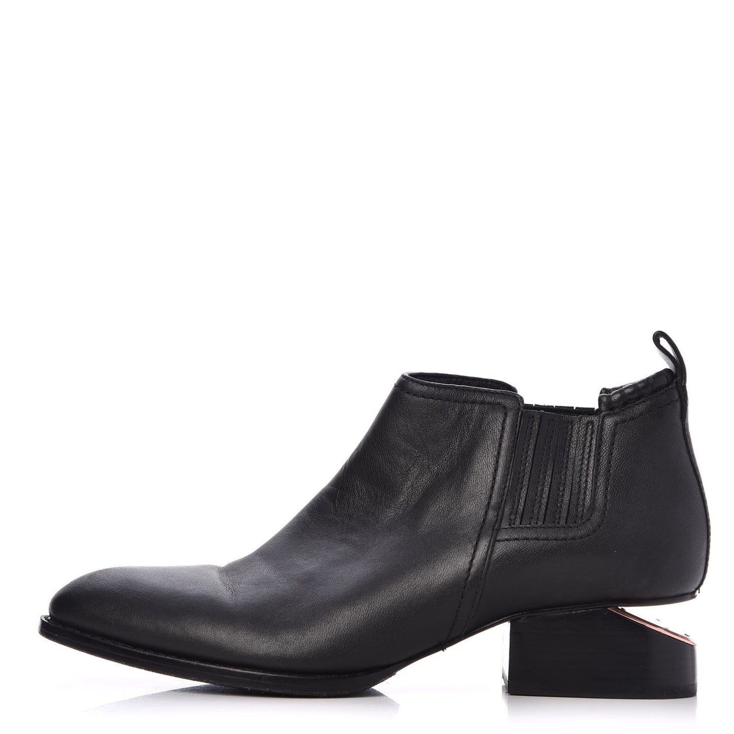 Calfskin Ankle Cutout Kori Boots 38.5 Black