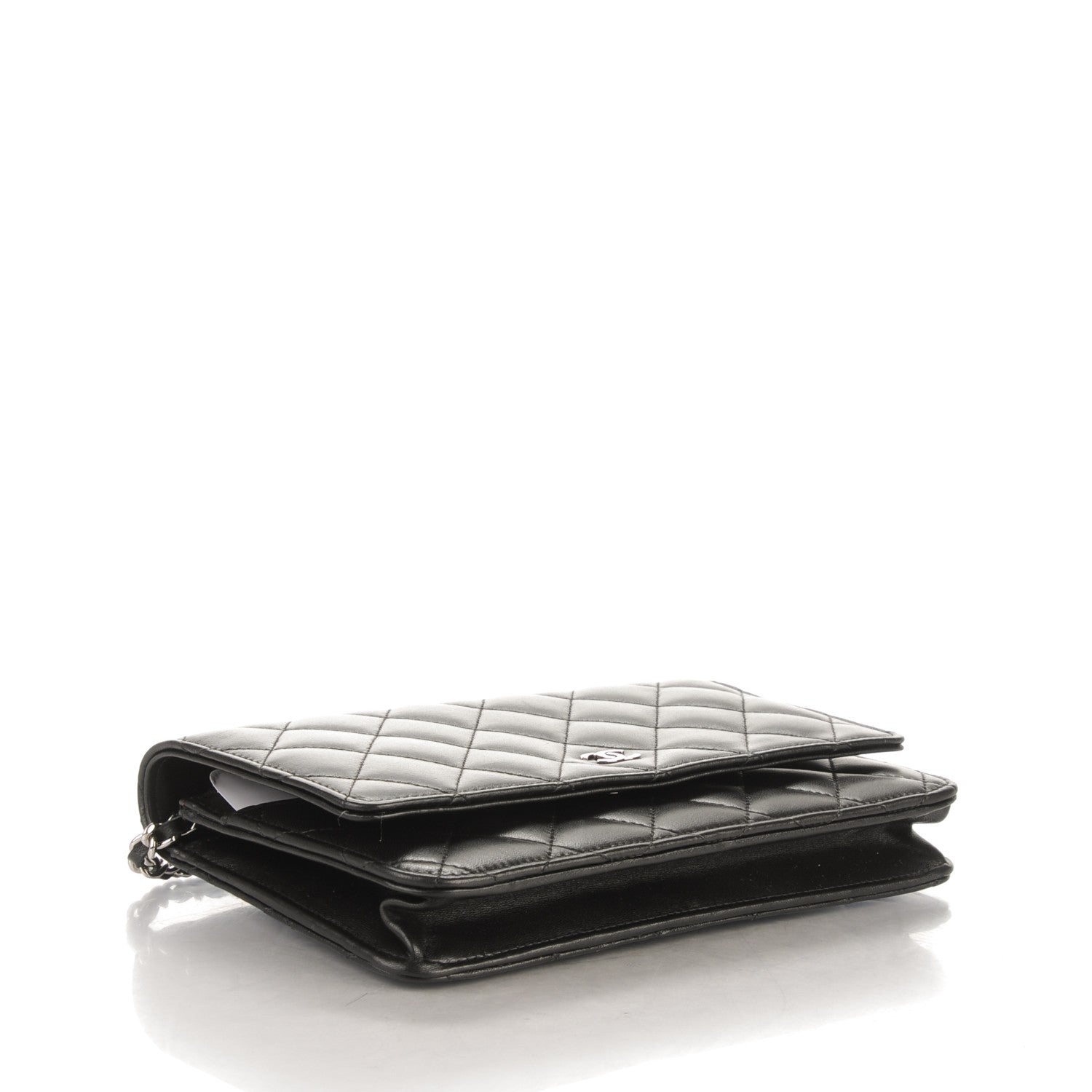 Chanel Lambskin Quilted Wallet On Chain WOC Black 4 of 8