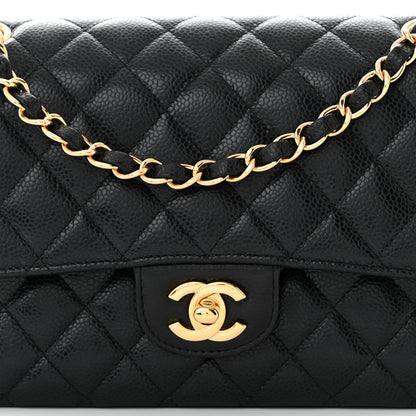 Chanel Caviar Quilted Medium Double Flap Black 8 of 11