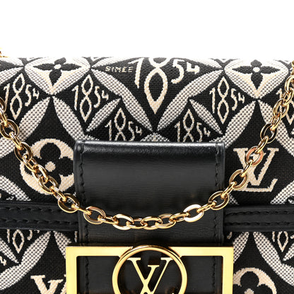 Louis Vuitton Jacquard Since 1854 Dauphine Chain Wallet Grey 7 of 10