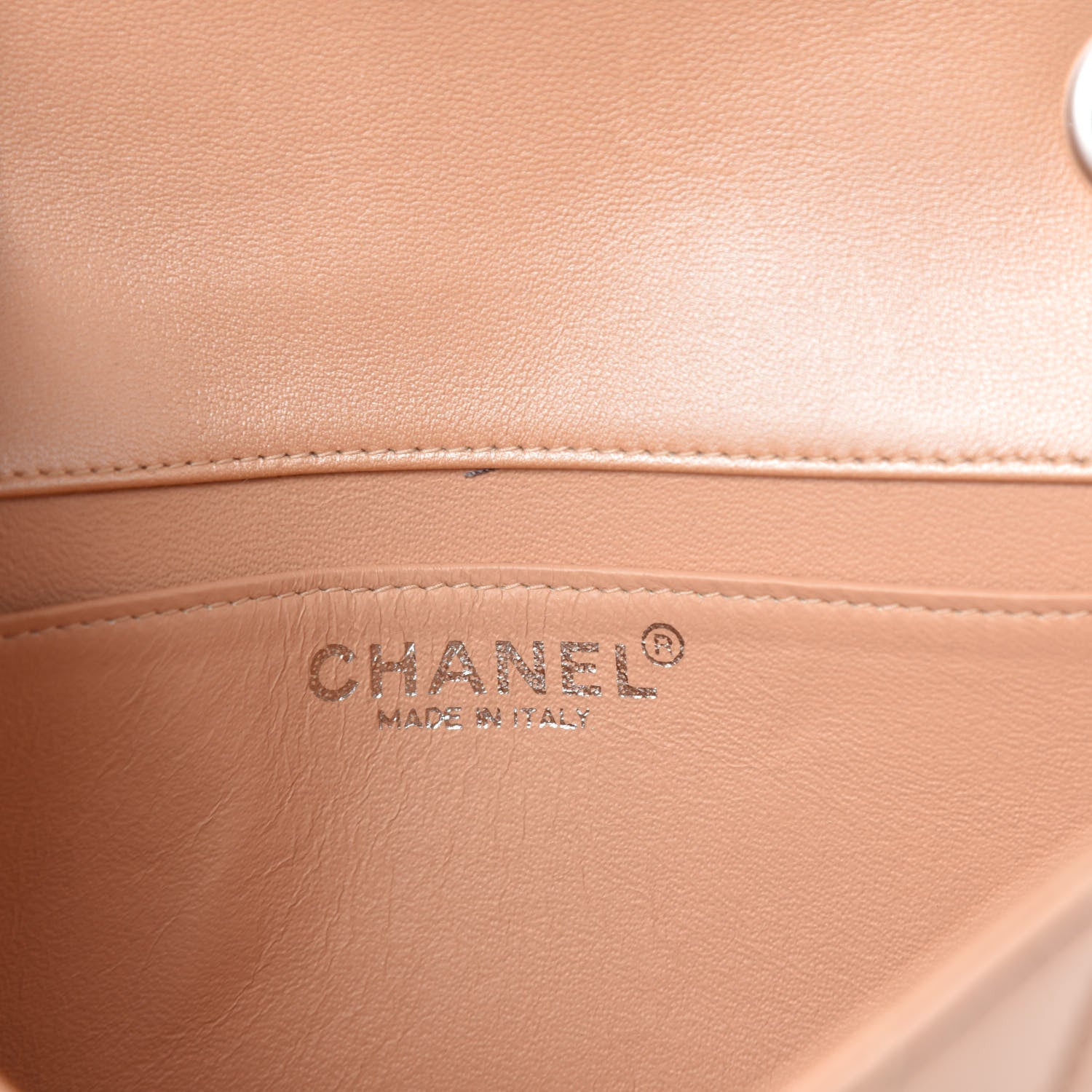 Chanel Metallic Lambskin Quilted Mini Flap Beige 14 of 17