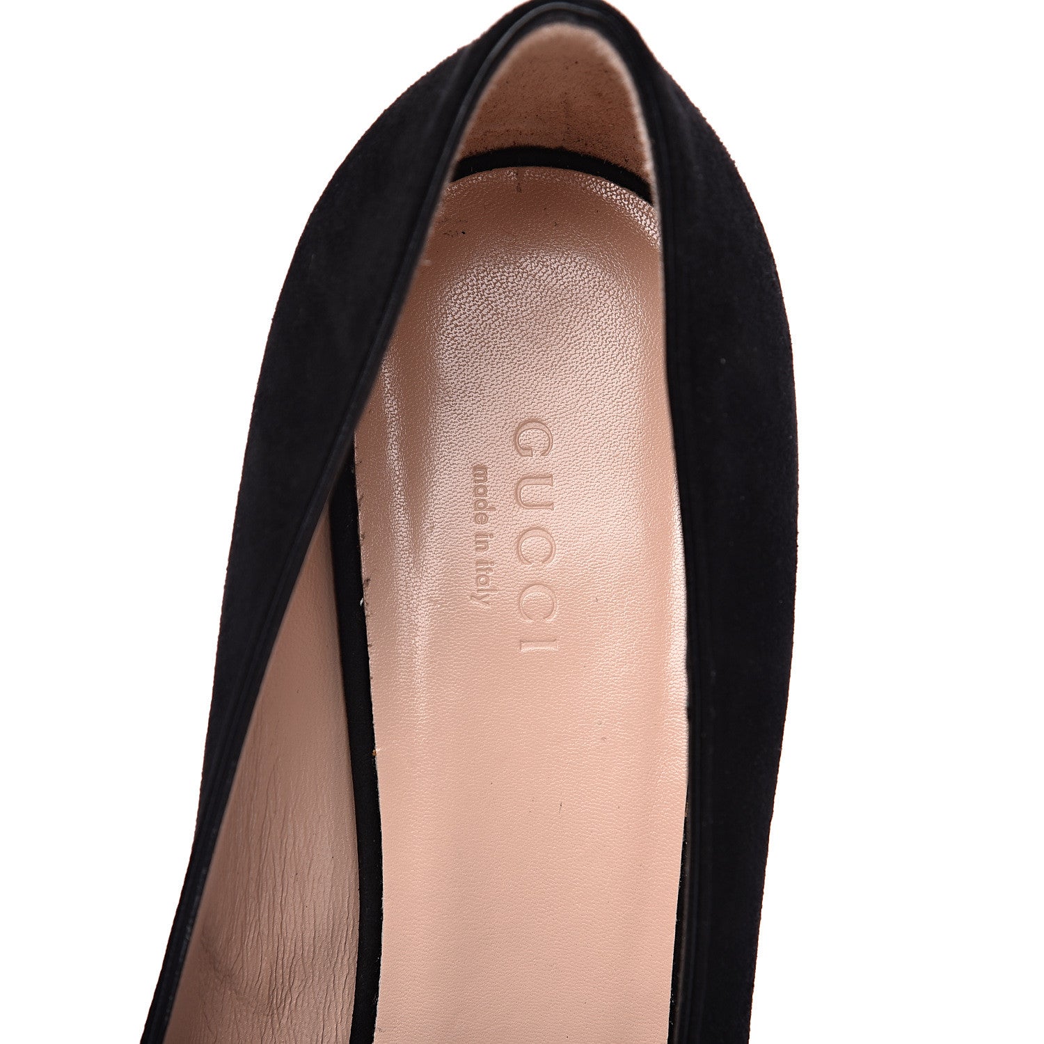 Gucci Kid Scamosciato GG Marmont Fringe 50mm Loafer Pumps 40 Black 6 of 9
