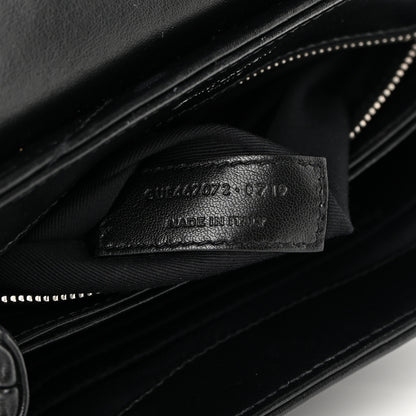Saint Laurent Calfskin Y Quilted Monogram Toy Loulou Crossbody Bag Black 7 of 16