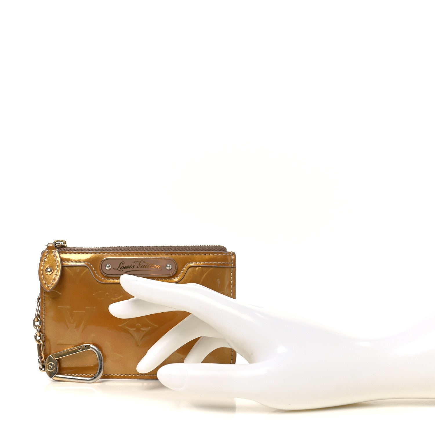 Louis Vuitton Vernis Key Pouch Beige Poudre 2 of 7