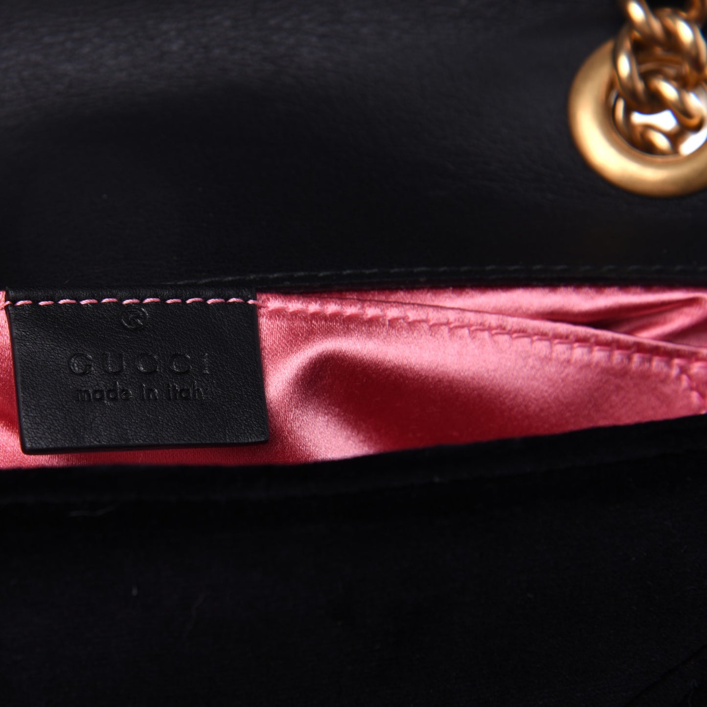 Velvet Matelasse Embroidered Mini GG Marmont Shoulder Bag Black