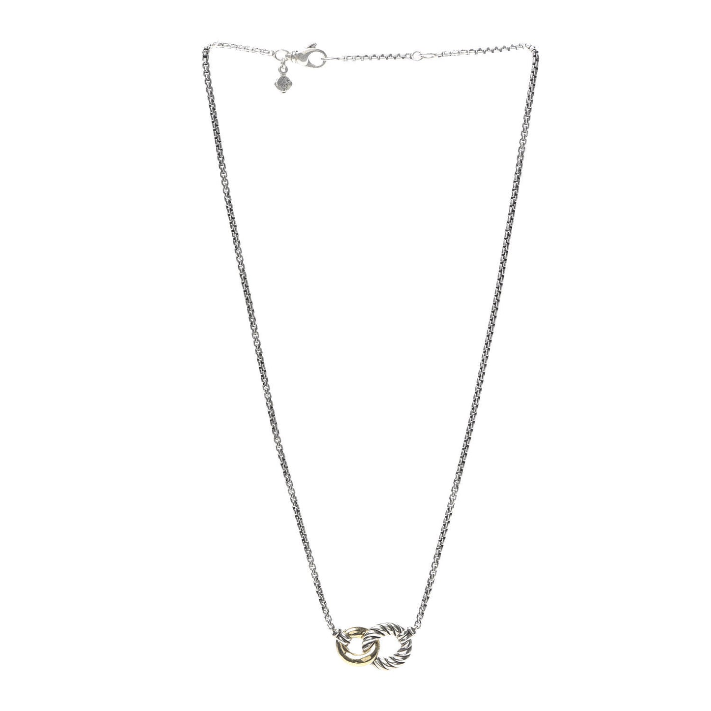 Sterling Silver 18K Yellow Gold Belmont Pendant Necklace