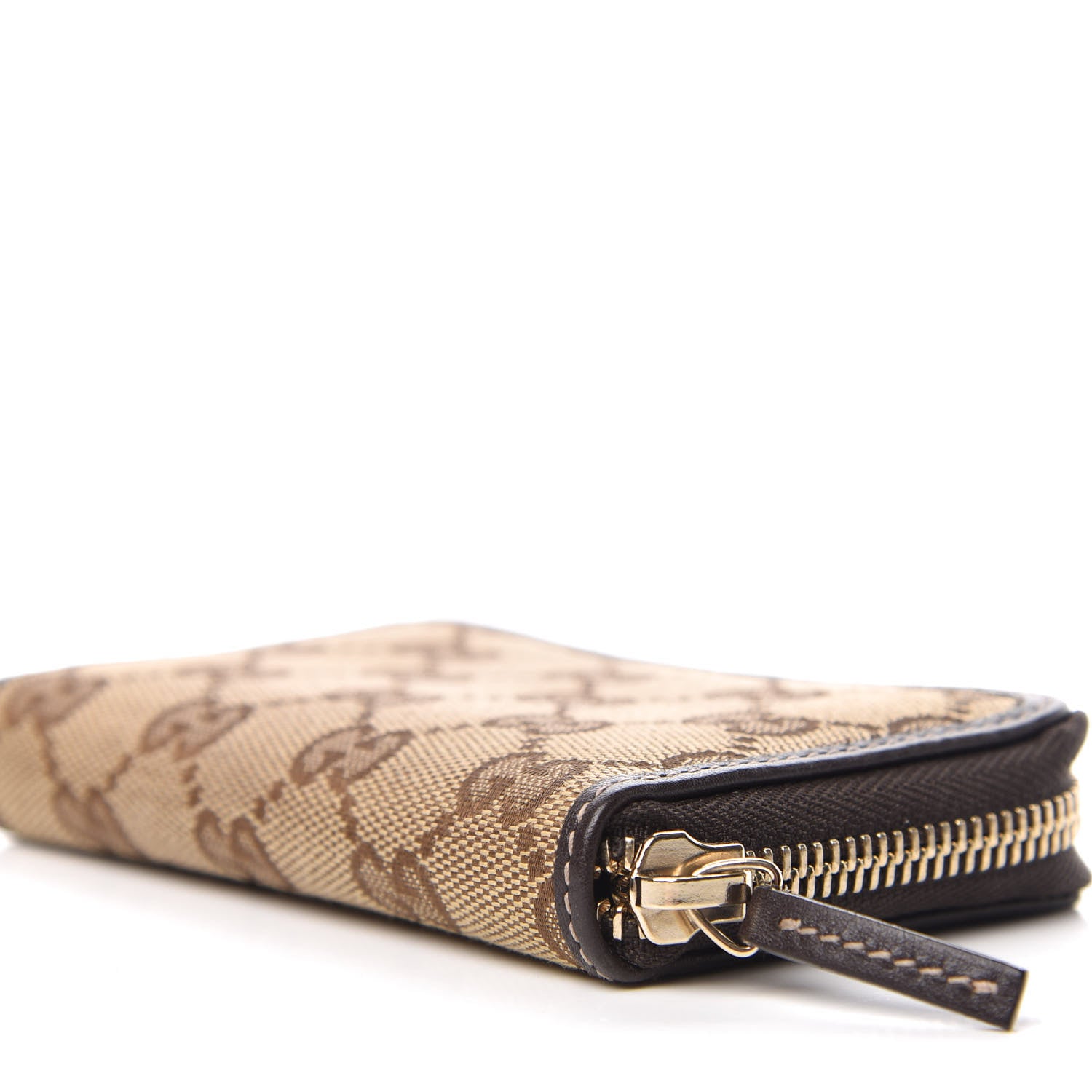 Gucci Monogram Zip Around Card Case Brown 9 of 10