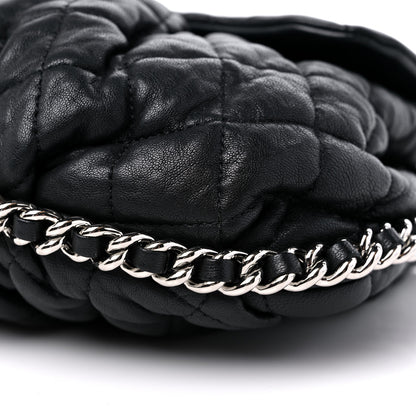 Chanel Washed Lambskin Quilted Mini Chain Around Flap Black 9 of 12