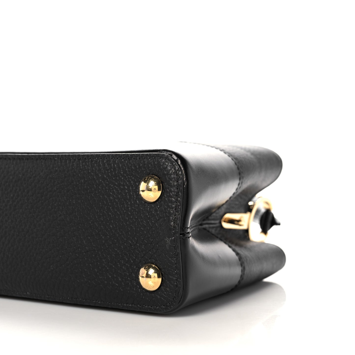 Taurillon Calfskin Karung Patchwork Capucines BB Black
