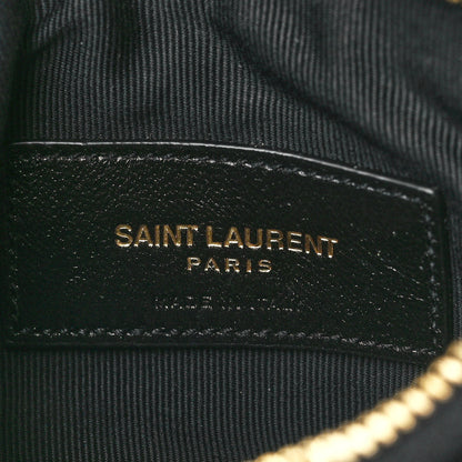 Saint Laurent Calfskin Matelasse Monogram Key Pouch Black 6 of 11