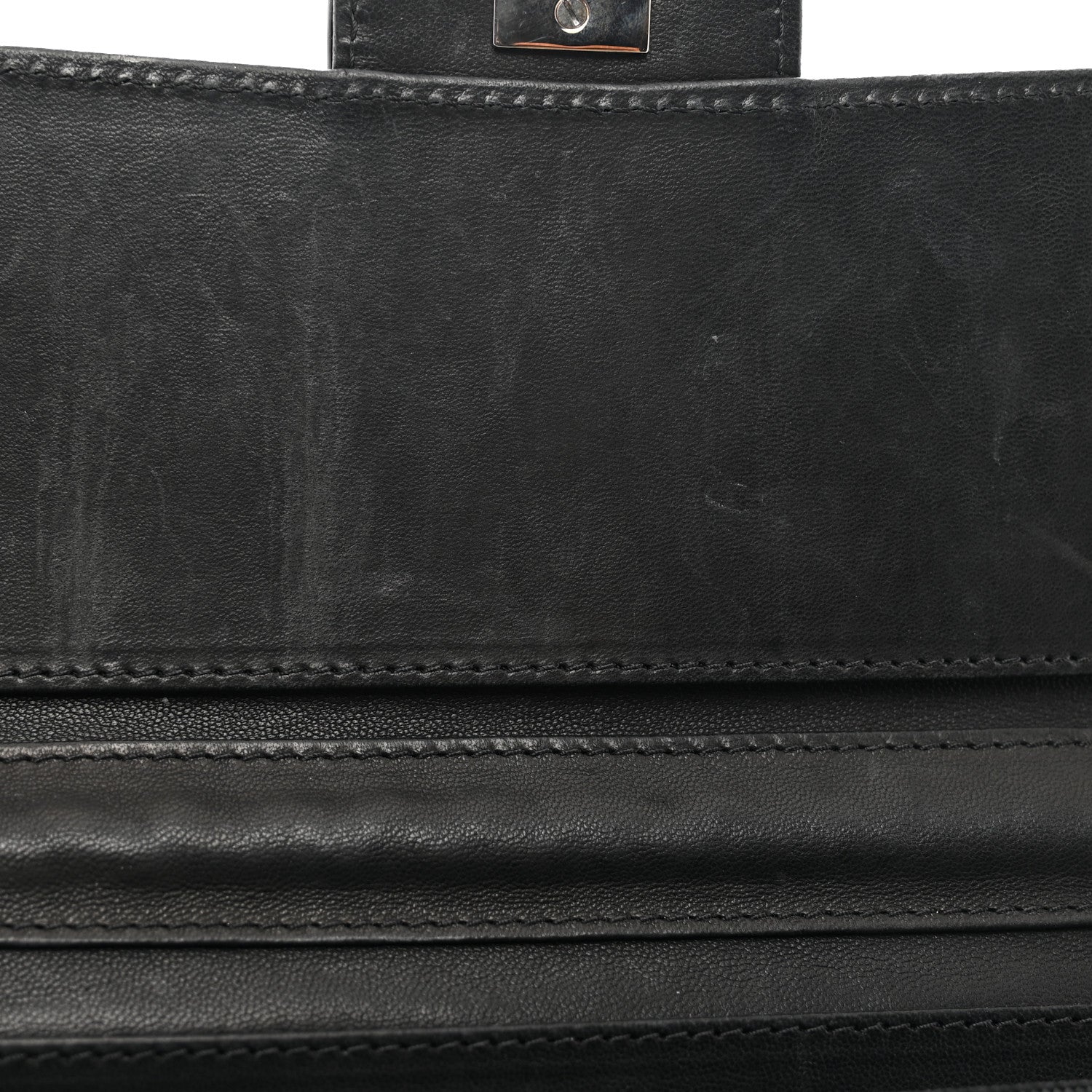 Chanel Patent Calfskin Quilted Flap Clutch With Chain Black 10 of 10