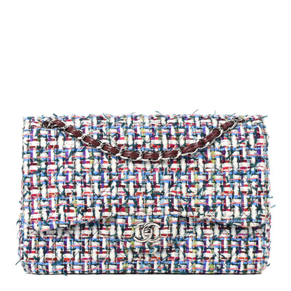 Chanel Tweed Quilted Jumbo Double Flap Multicolor 1 of 4