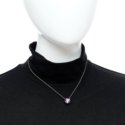Tiffany 18K Rose Gold Amethyst Sparklers Octagonal Pendant Necklace 2 of 5