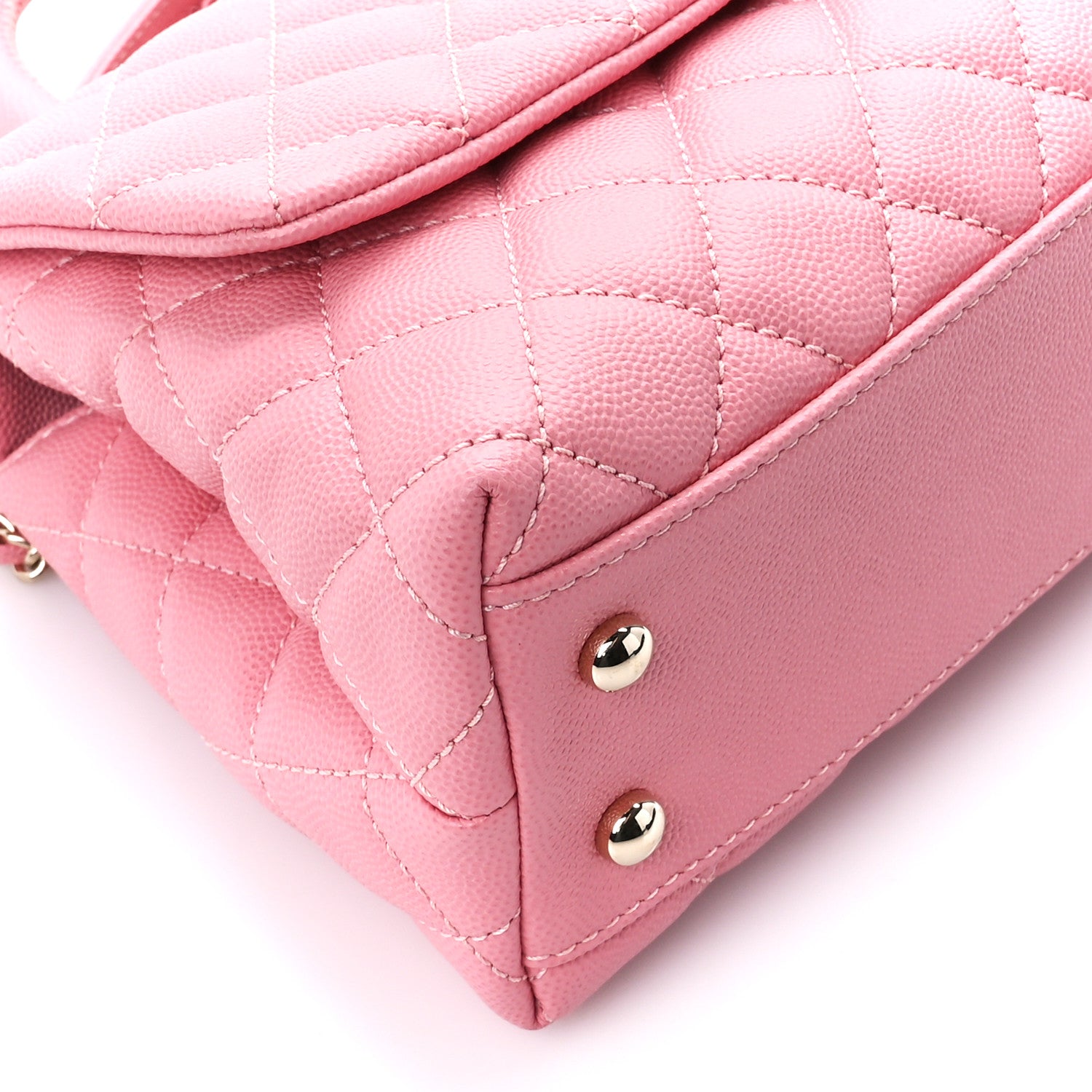Chanel Caviar Quilted Mini Coco Handle Flap Pink 10 of 11