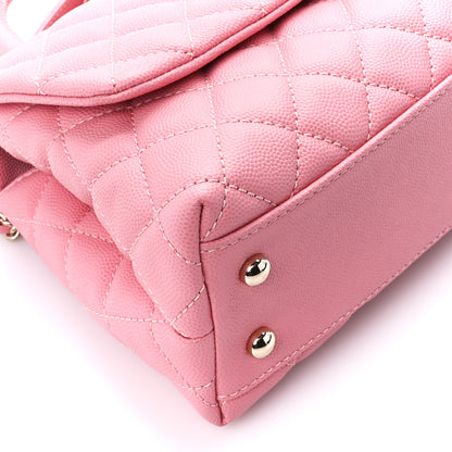 Chanel Caviar Quilted Mini Coco Handle Flap Pink 10 of 11