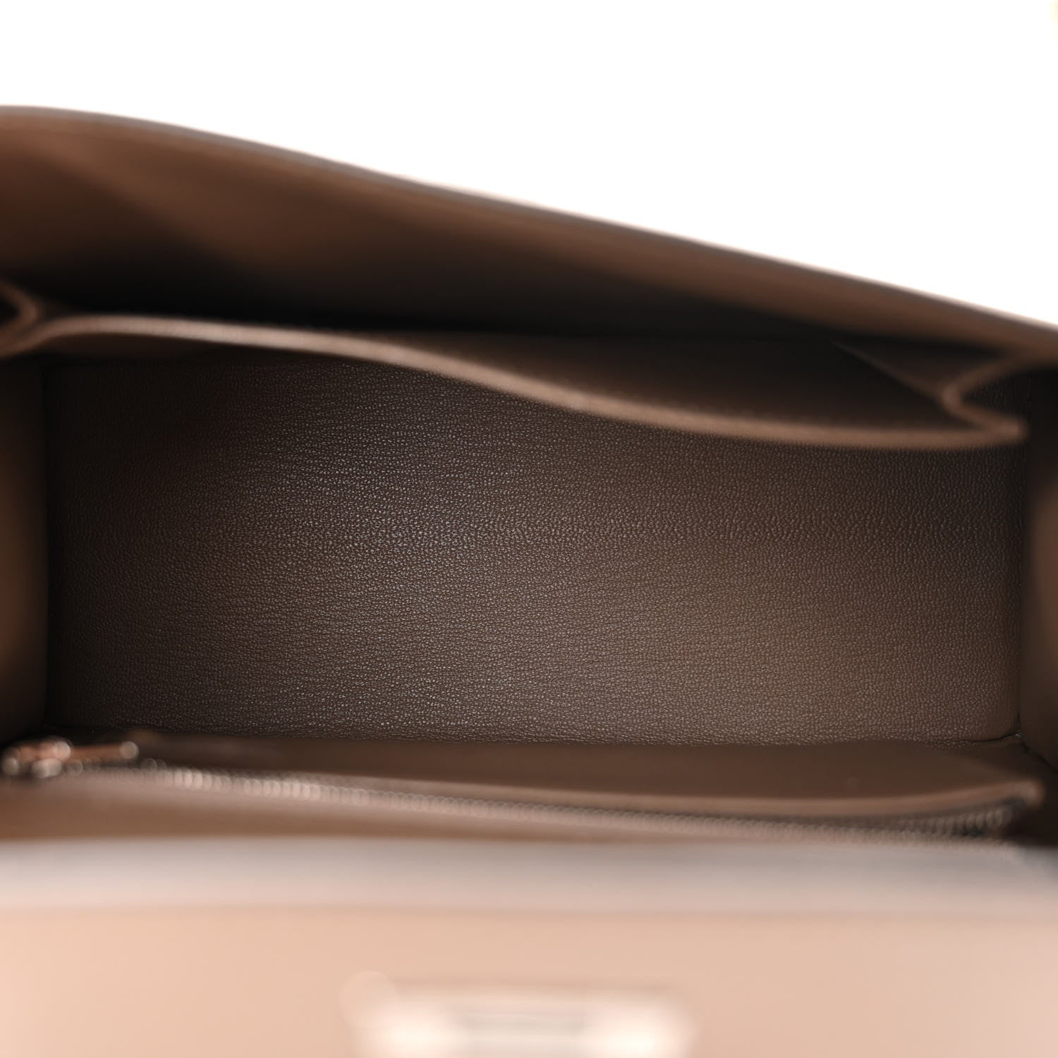 Hermes Epsom Tri-Color Kelly Sellier 25 Etoupe Alezan Biscuit 5 of 11