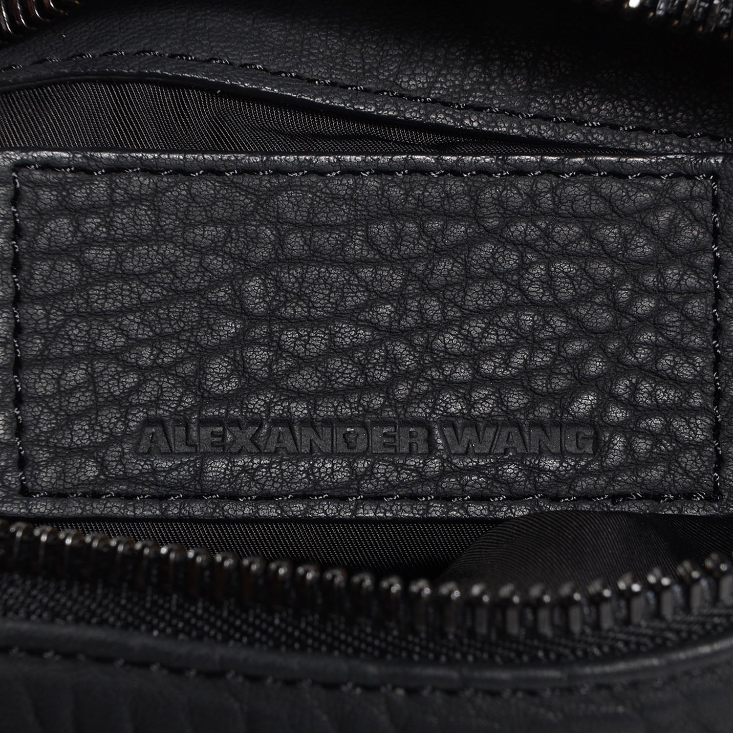 Alexander Wang Pebbled Lambskin Rocco Duffel Matte Black w Iridescent Hardware 6 of 6