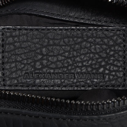 Alexander Wang Pebbled Lambskin Rocco Duffel Matte Black w Iridescent Hardware 6 of 6