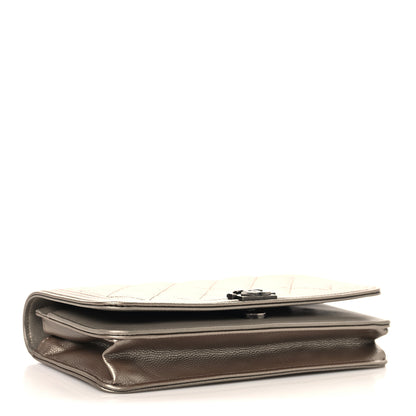 Chanel Metallic Caviar Quilted Boy Wallet On Chain WOC Copper 4 of 12