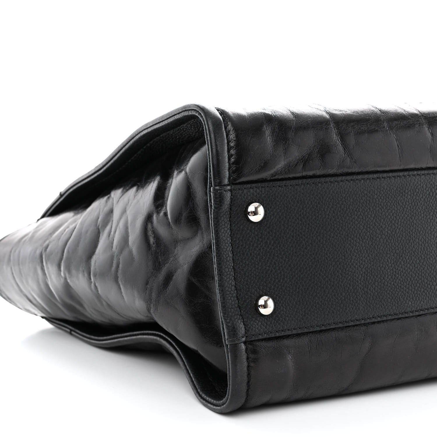 Chanel Glazed Calfskin Small Deauville Tote Black 9 of 11