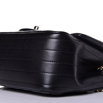 Chanel Lambskin Chevron Quilted Mini Square Flap Black 9 of 10