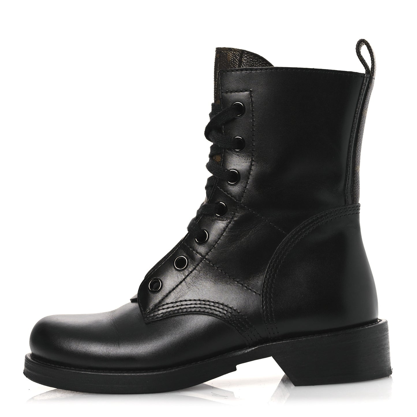 Calfskin Monogram Metropolis Flat Ranger Boots 37.5 Black