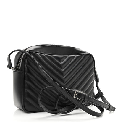 Saint Laurent Calfskin Matelasse Monogram Lou Camera Bag Black 3 of 8