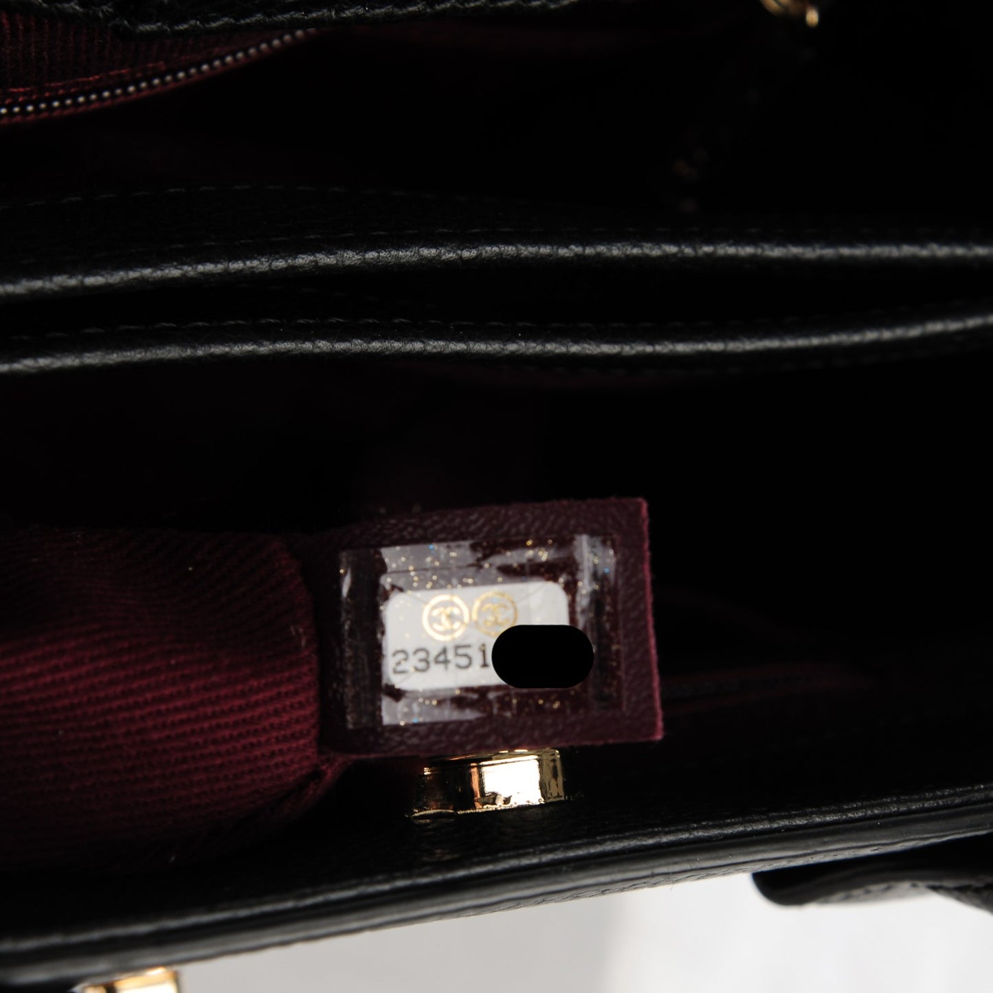 Grained Calfskin Mini Neo Executive Shopper Tote Black