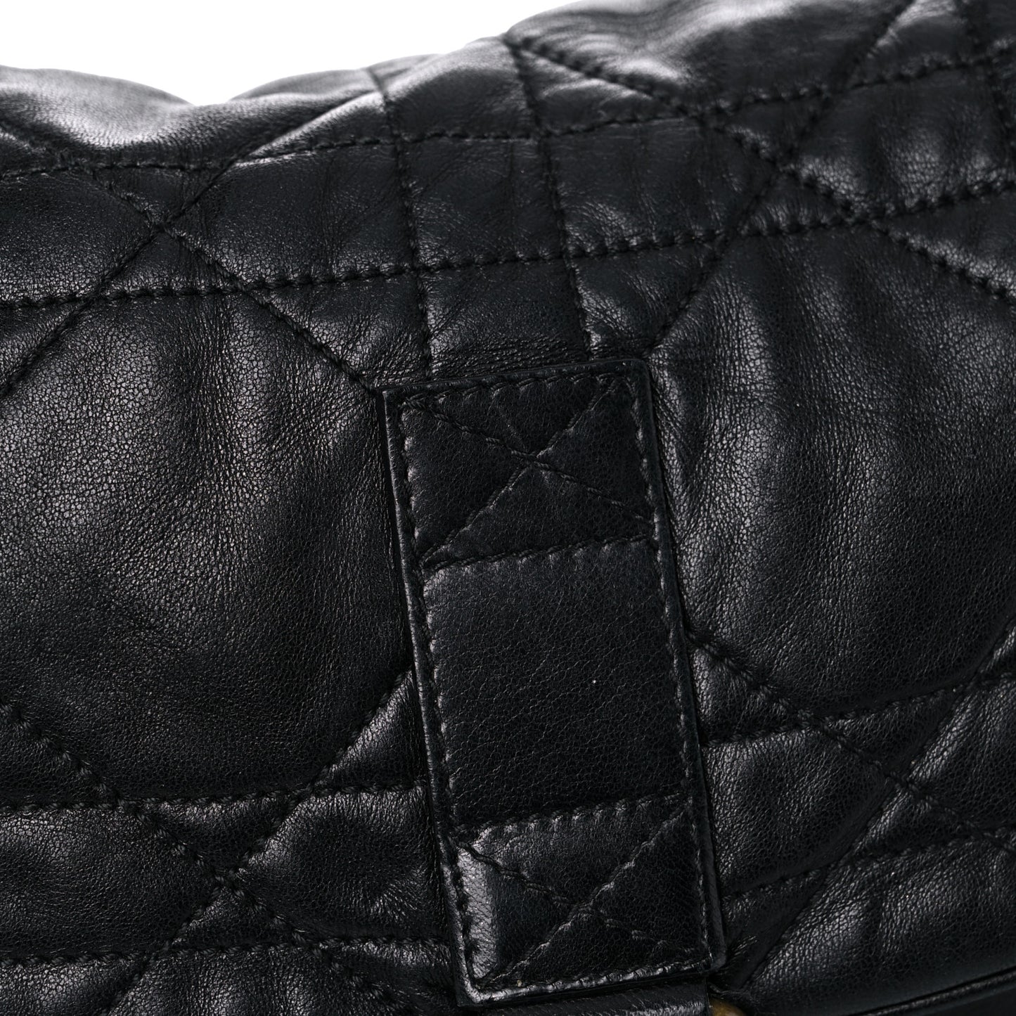Lambskin Cannage Flap Messenger Bag Black