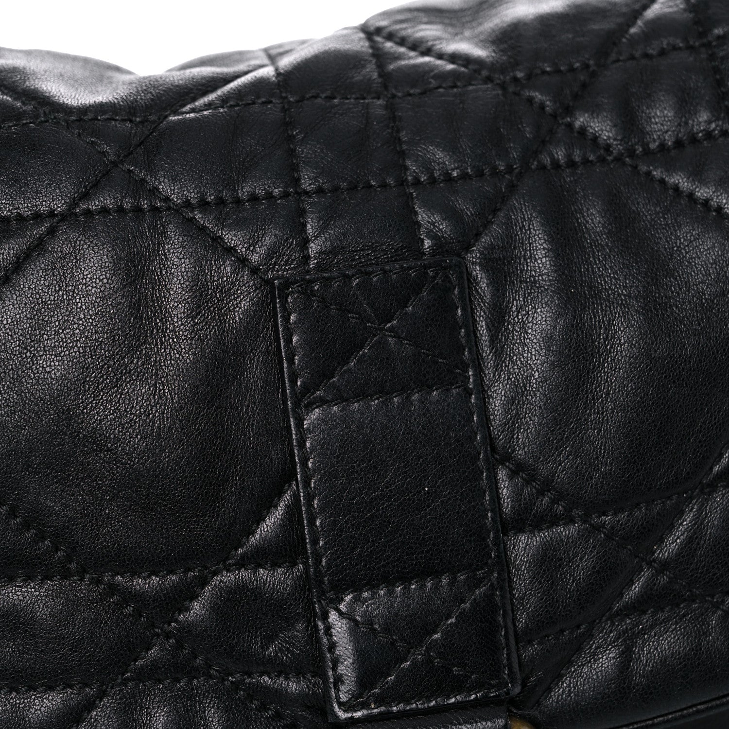 Christian Dior Lambskin Cannage Flap Messenger Bag Black 15 of 19