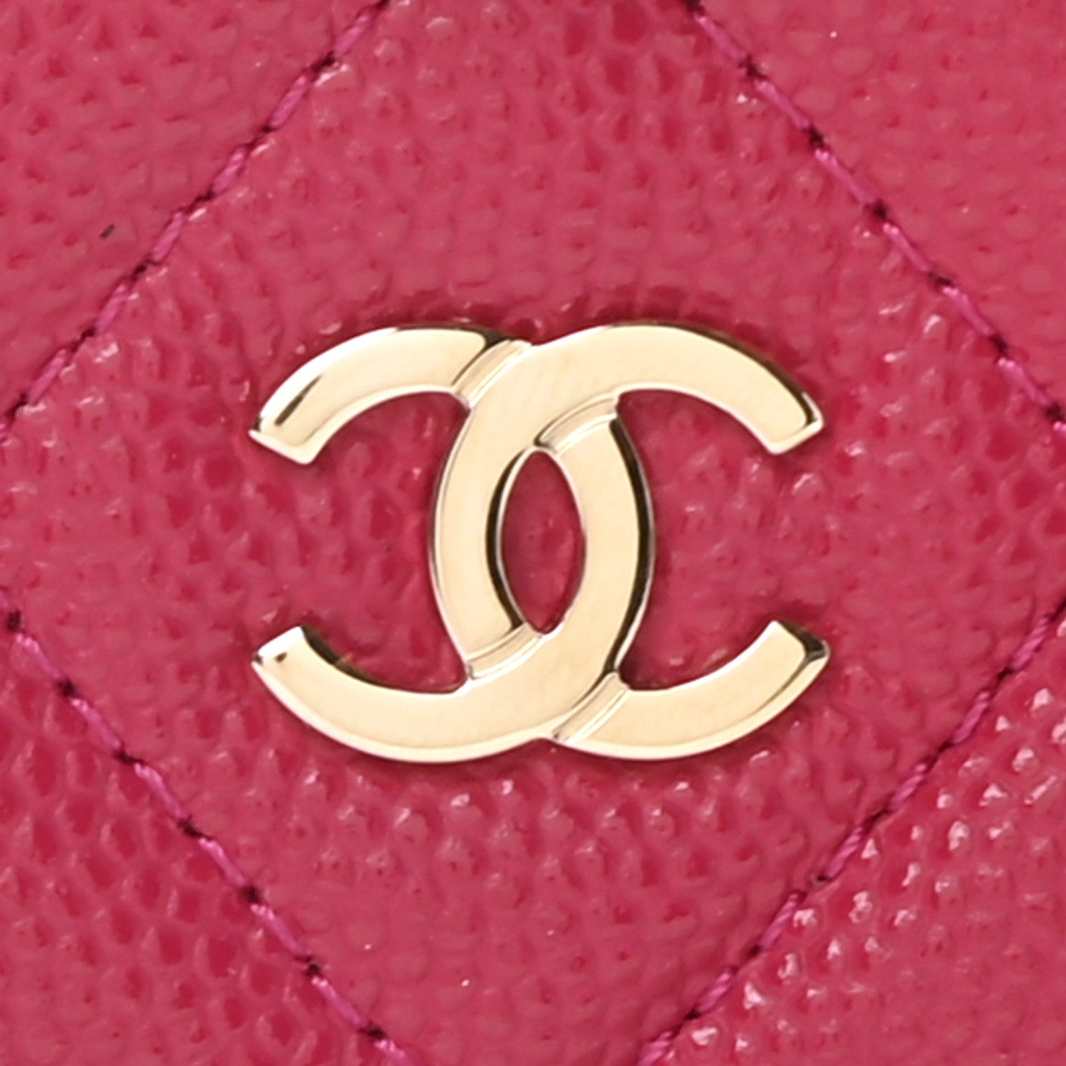 Chanel Caviar Quilted Wallet On Chain WOC Fuchsia 9 of 11