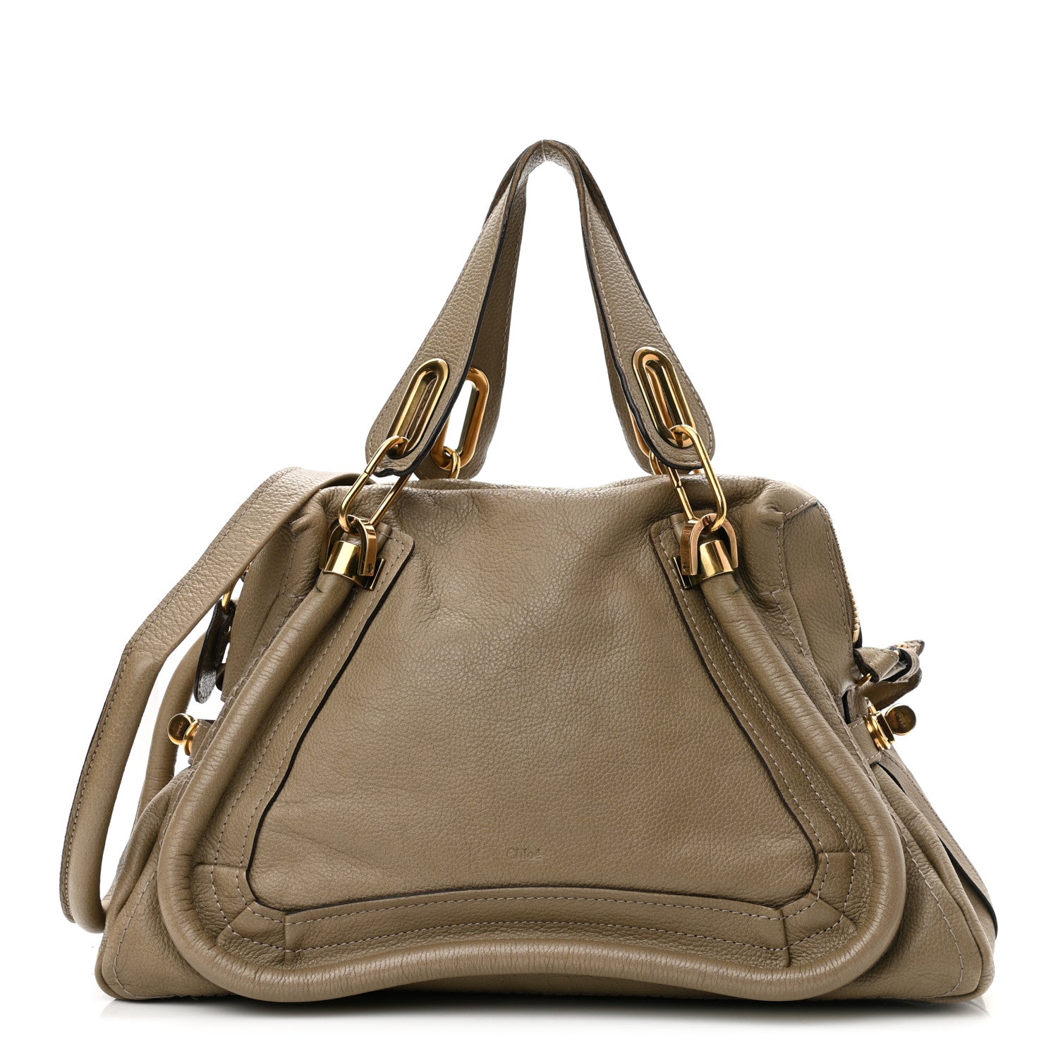 Chloe Calfskin Medium Paraty Barbour Khaki 1 of 20