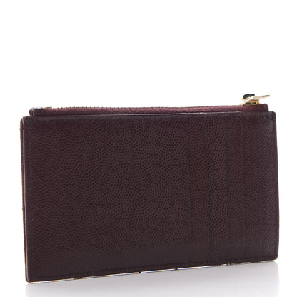 Saint Laurent Monogram Grain de Poudre 5 Fragments Zip Pouch Card Holder Rouge Legion 3 of 11