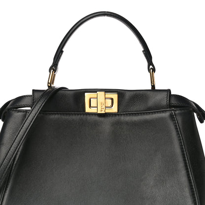 Fendi Nappa Mini Peekaboo Iconic Satchel Black 9 of 26