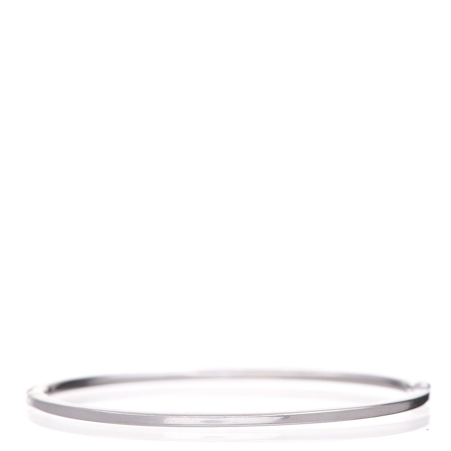 18K White Gold Pink Sapphire Metro Hinged Bangle M