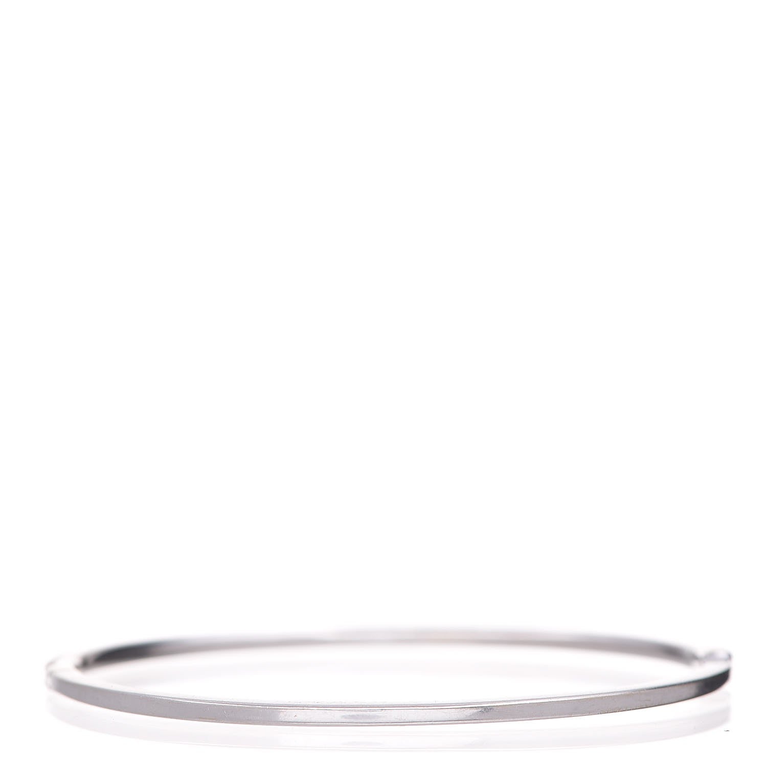Tiffany 18K White Gold Pink Sapphire Metro Hinged Bangle M 4 of 5