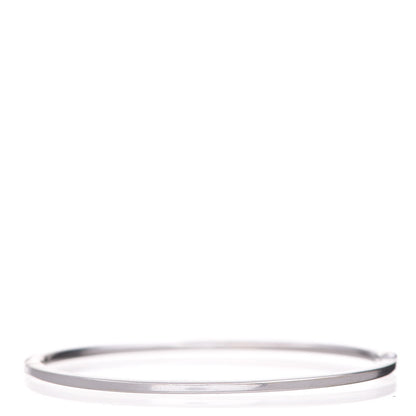 Tiffany 18K White Gold Pink Sapphire Metro Hinged Bangle M 4 of 5