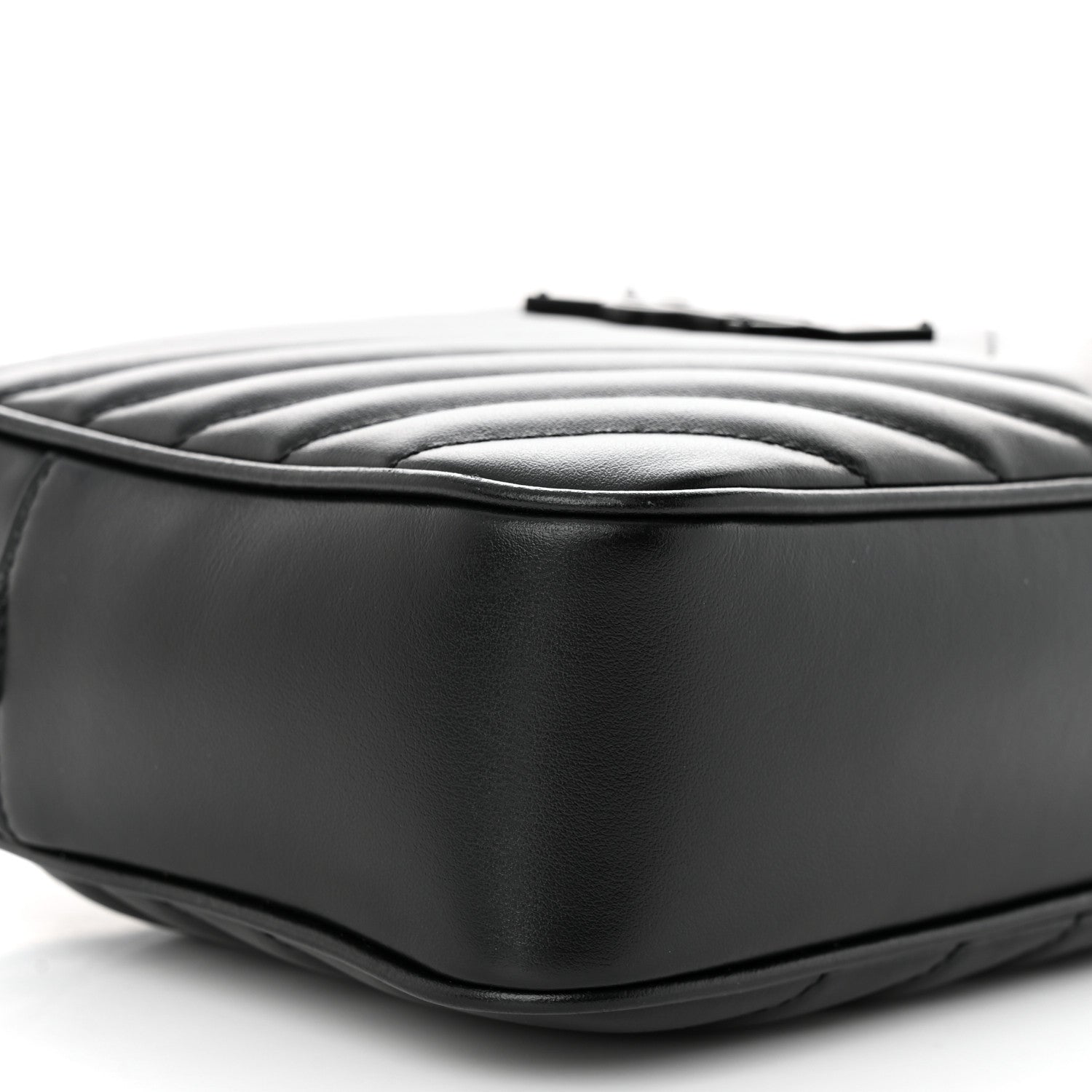 Saint Laurent Calfskin Matelasse Monogram Monochrome Lou Camera Bag Black 9 of 11
