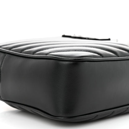 Saint Laurent Calfskin Matelasse Monogram Monochrome Lou Camera Bag Black 9 of 11