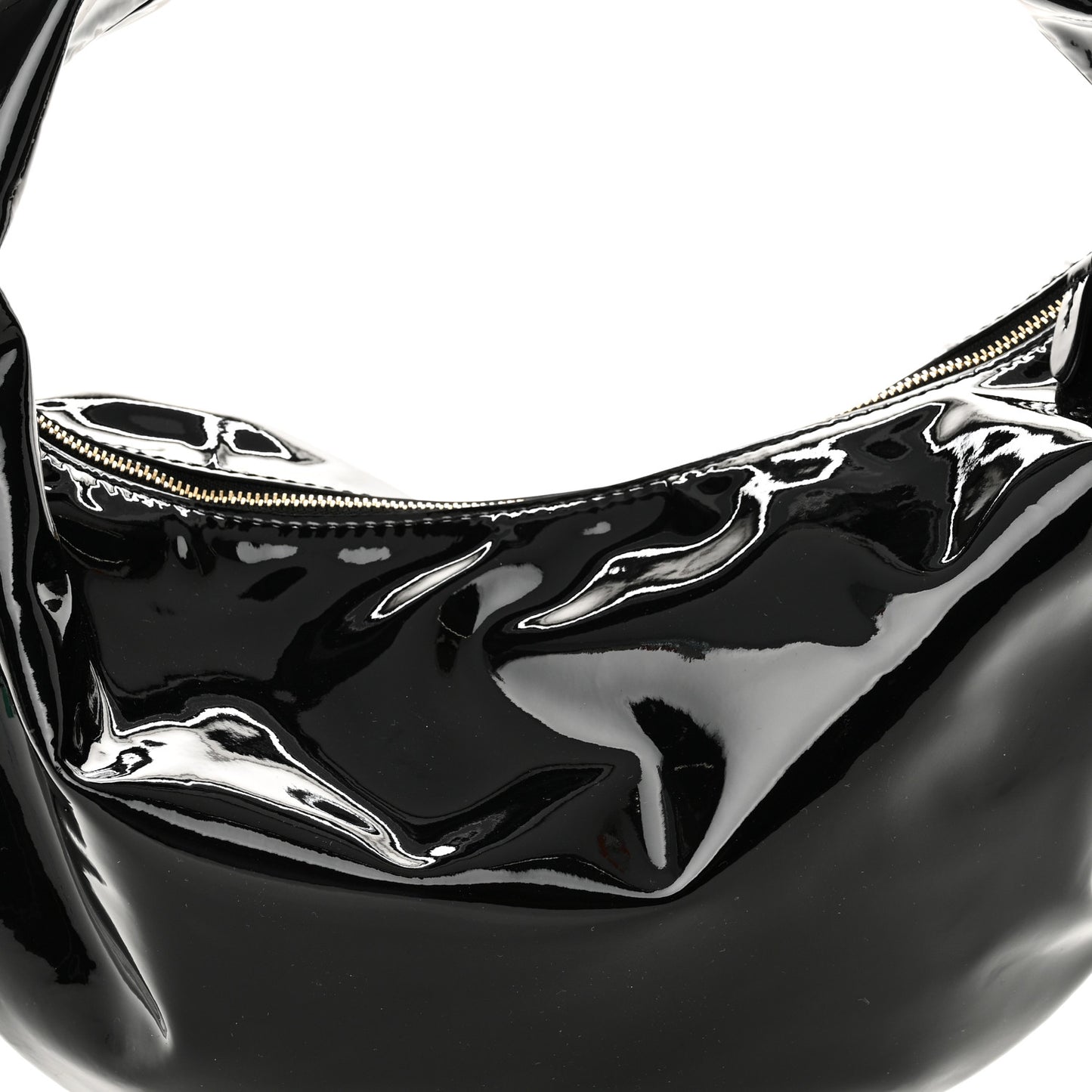 Patent Medium Olivia Hobo Black