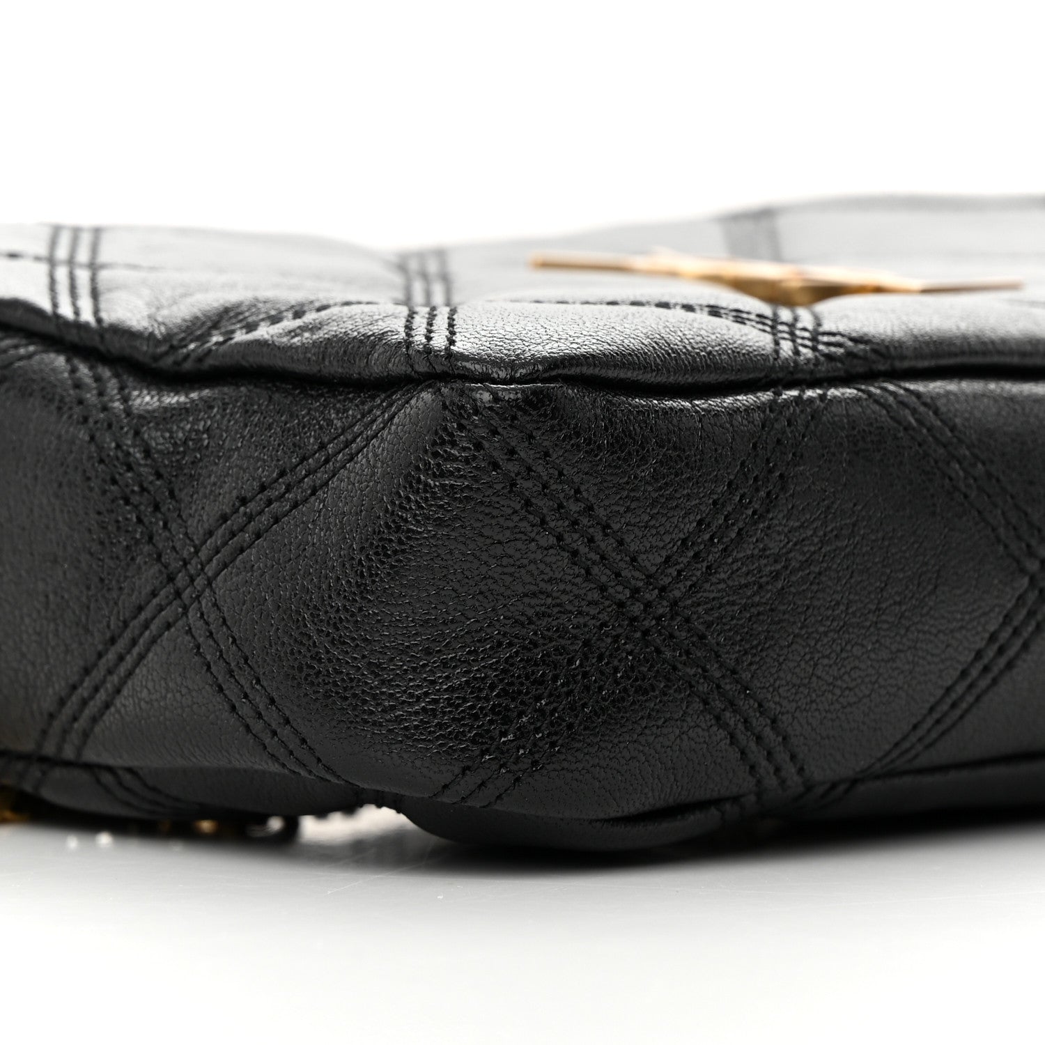 Saint Laurent Grained Lambskin Quilted Mini Becky Double Zip Bag Black 11 of 13