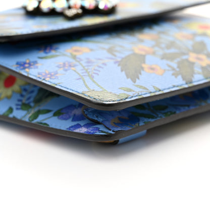 Gucci Calfskin Web New Flora Crystal Heart Totem Azure 9 of 13