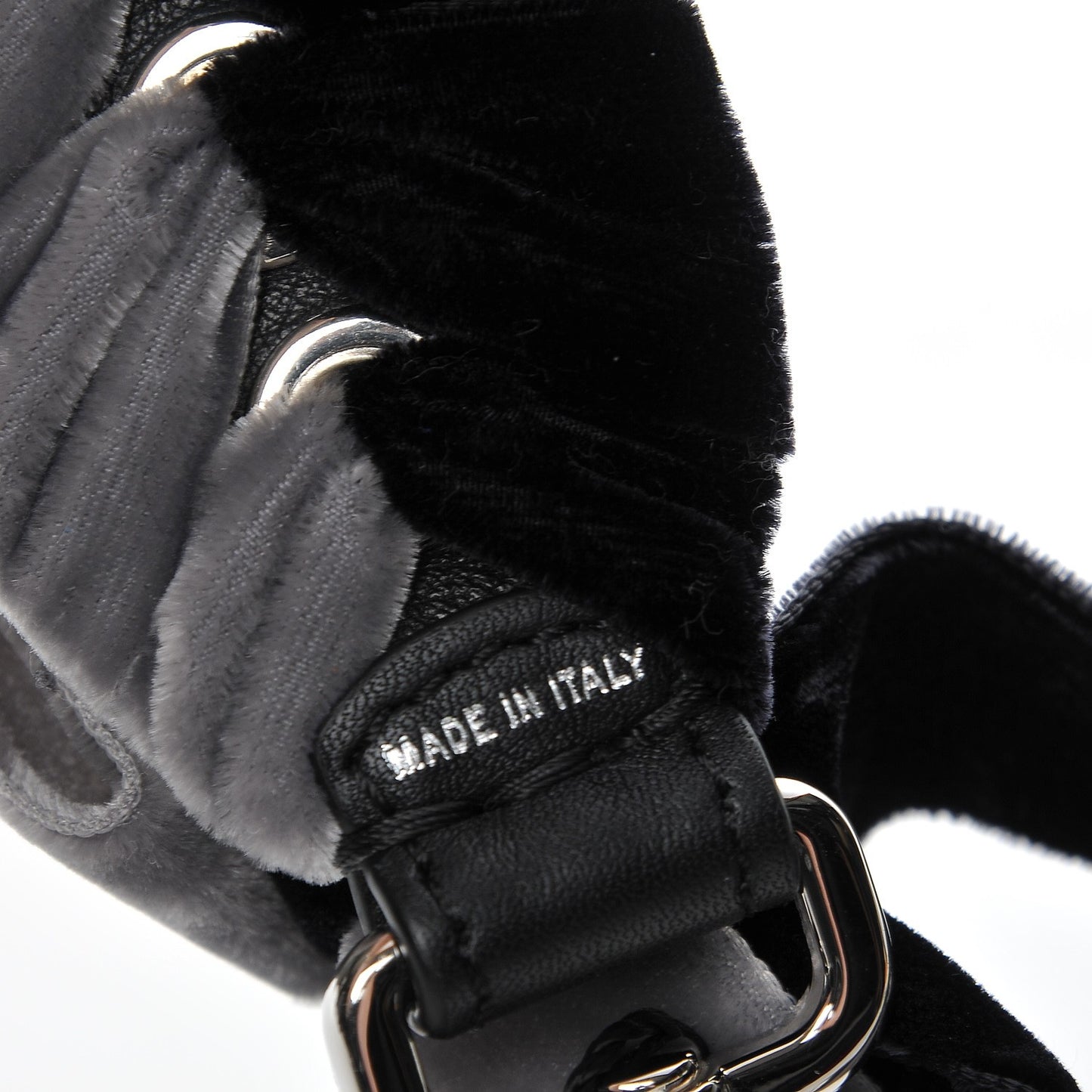 Velvet Lace Up Strap You Grey Black