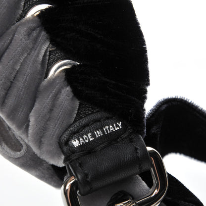Fendi Velvet Lace Up Strap You Grey Black 5 of 5