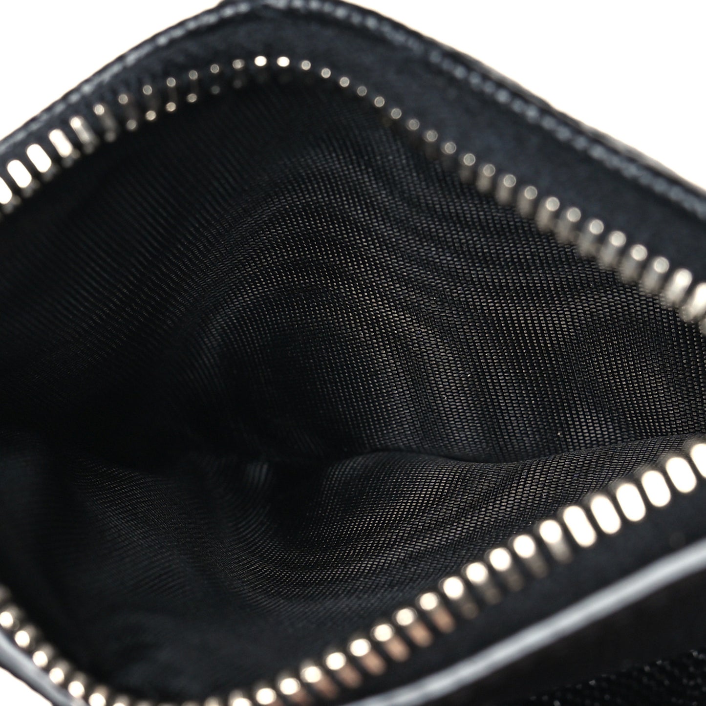 Grain De Poudre Matelasse Chevron Monogram Zipped Two-Part Wallet Black