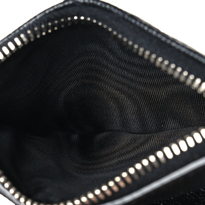 Saint Laurent Grain De Poudre Matelasse Chevron Monogram Zipped Two-Part Wallet Black 6 of 9