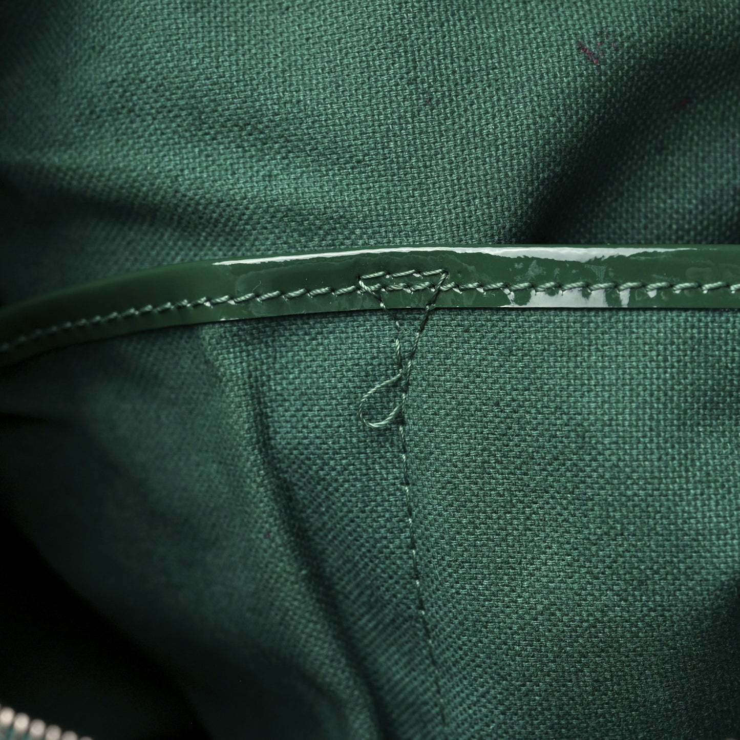 Patent Check Embossed Medium Anford Convertible Bowling Bag Dark Green